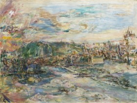 Oskar Kokoschka: Praha (Pohled z ateliéru na Petřín), 1936/37,  olej na plátně, 94 x 125 cm, cena: 52 080 000 Kč, Arthouse Hejtmánek 1. 6. 2017 