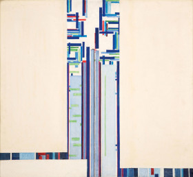 František Kupka: Série C I. (Protihodnoty), 1935, olej na dřevě, 55 × 60 cm, cena: 62 000 000 Kč, Adolf Loos Apartment and Gallery 26. 11. 2016 