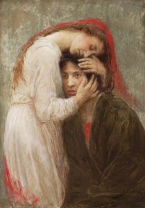 Max Švabinský: Splynutí duší, 1895–96,  olej na plátně, 80 x 60 cm,  cena: 9 480 000 Kč, Galerie Kodl 27. 11. 2016 