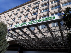 The 4-star Hotel Olympik, which also includes the congress section, is one of the few sights on the planned Summer Olympics in Prague in 1980.